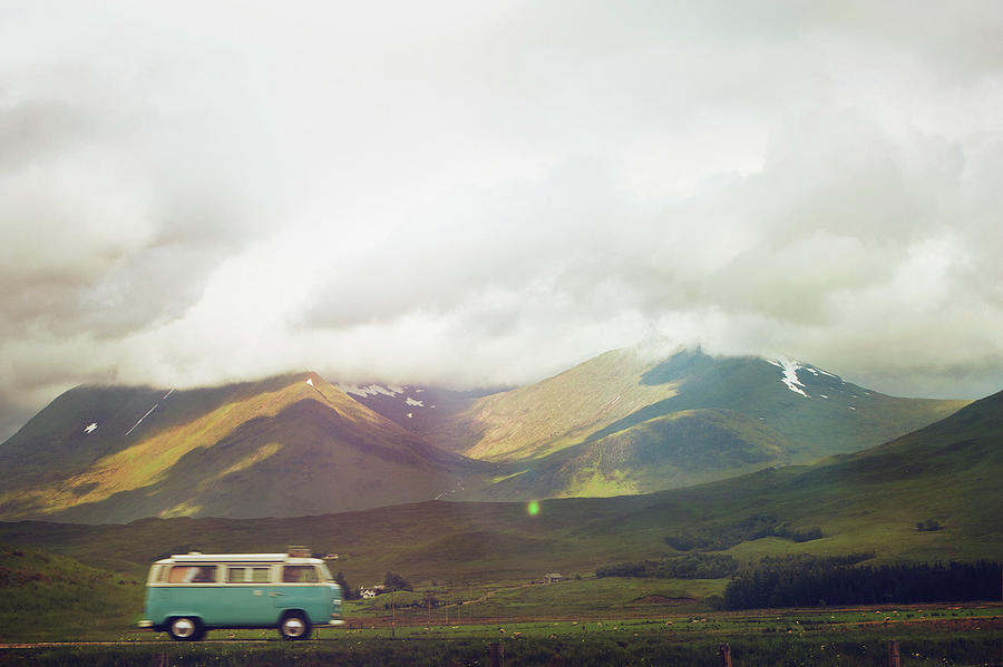 Campervan Traveling Through Scottish Photograph by Armando Ferrari