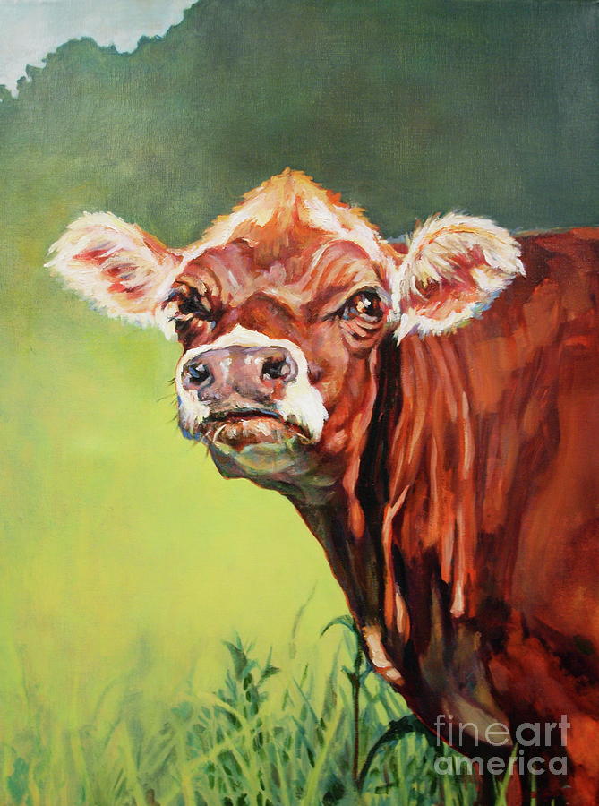 Cow Painting - Camphill Gal by Patricia A Griffin