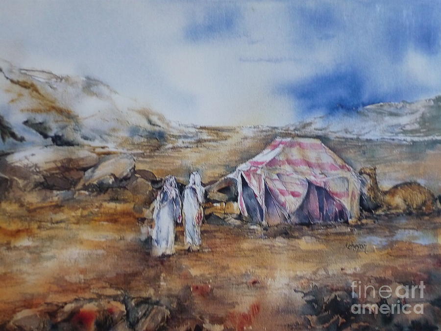 Camping Painting by Donna Acheson-Juillet