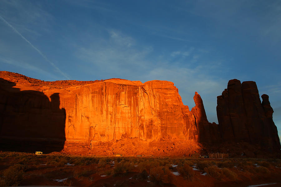 Camping in Monument Valley  Photograph by Kim French