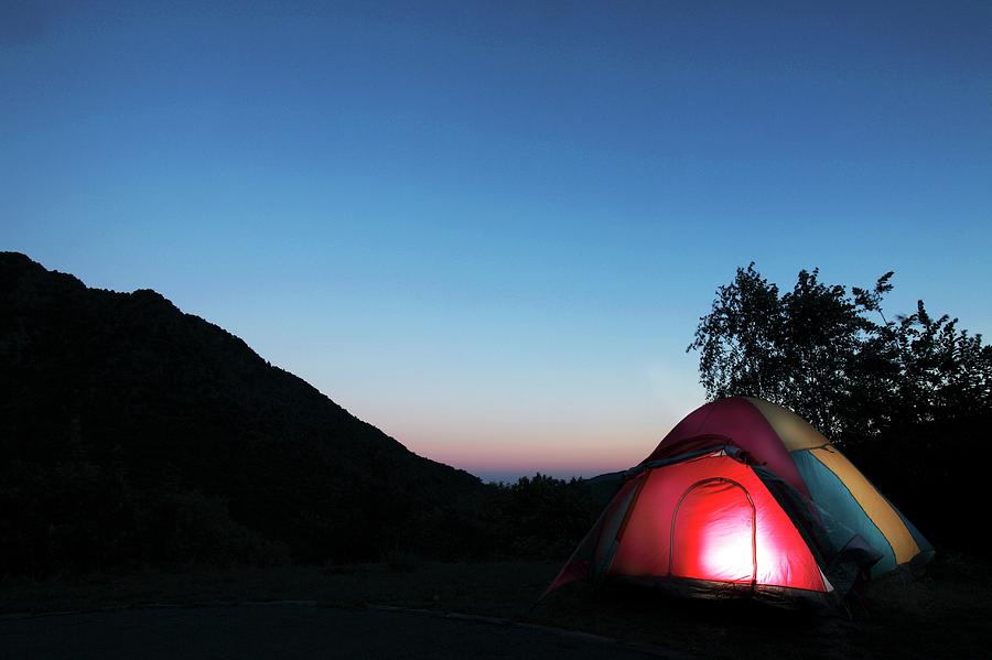 Camping Photograph by Mauro Fermariello/science Photo Library