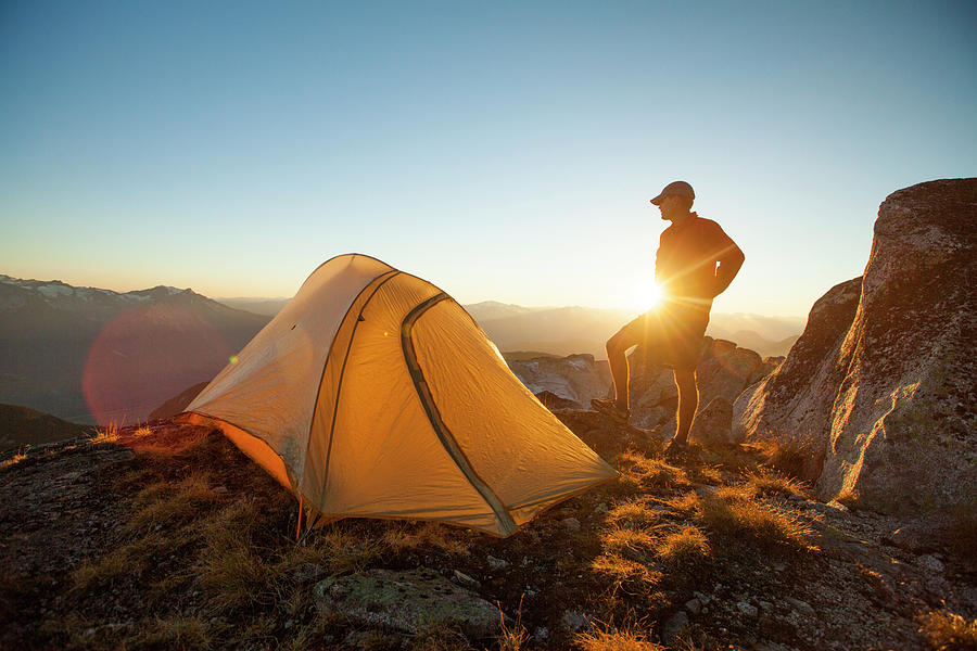 Camping On Saxifrage Peak, Pemberton Photograph by Christopher Kimmel ...