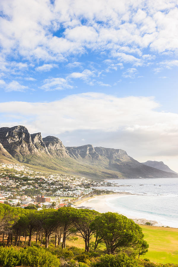 Camps Bay Coast underneath Table Mountain Cape Town South Africa Photograph by Mlenny