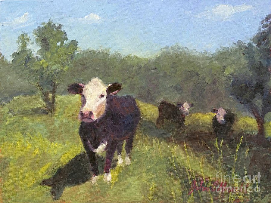 Cow Painting - Can I Help You? by John Albrecht