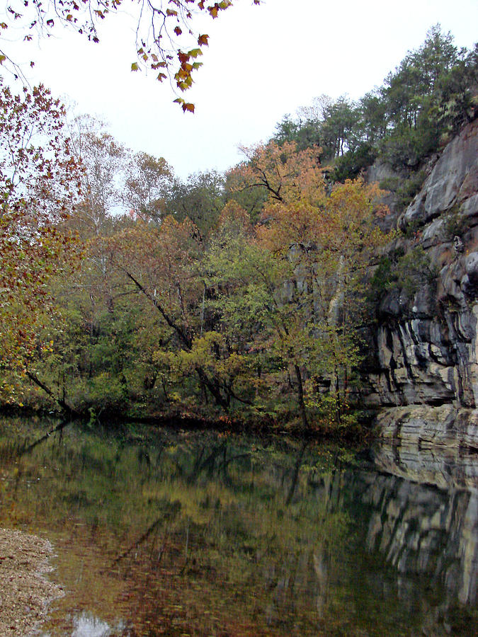 Can you find the face on the Buffalo River Photograph by Mary Halpin