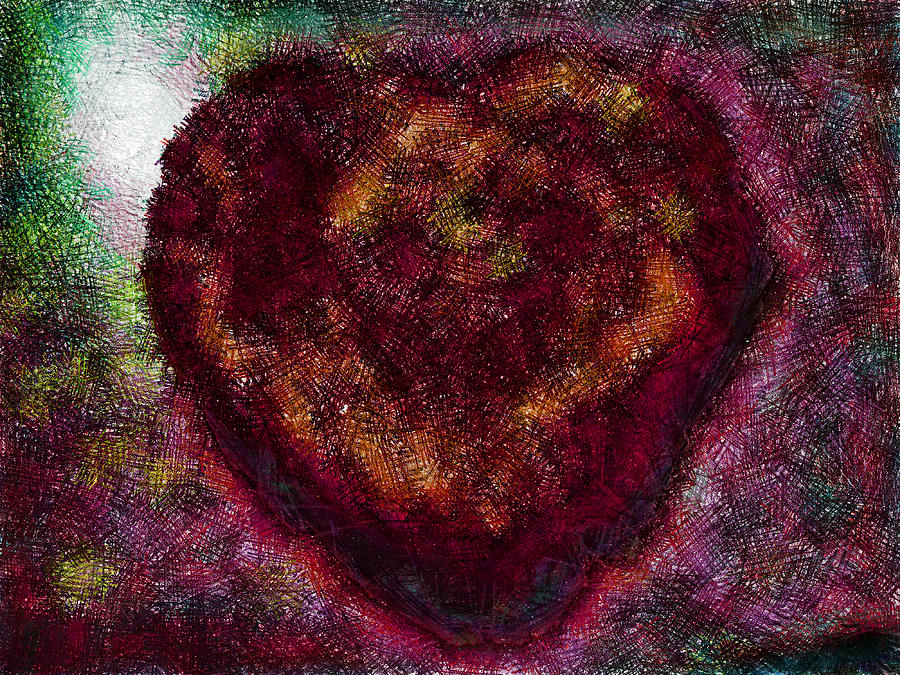 Abstract Digital Art - Can You See My Heart Beating? by Steve Taylor
