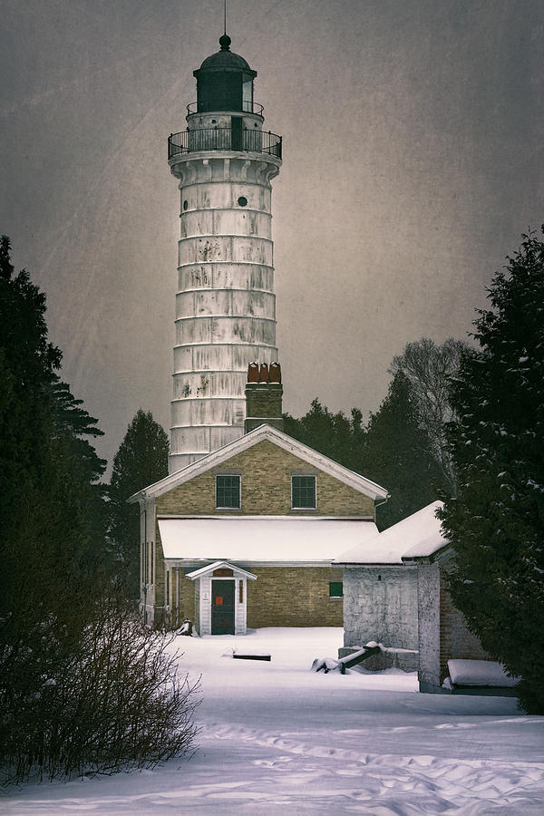 Winter Photograph - Cana Island Light II by Joan Carroll