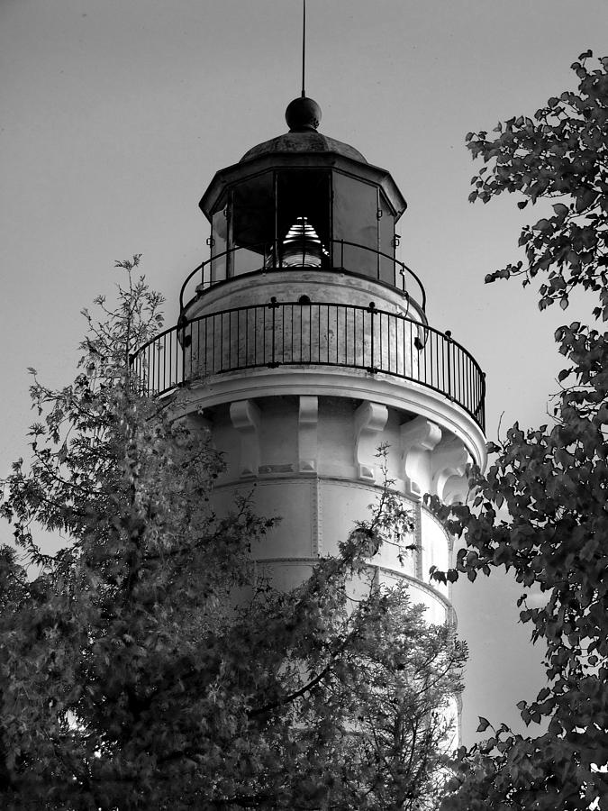 Cana Island Lighthouse - BW Photograph by David T Wilkinson