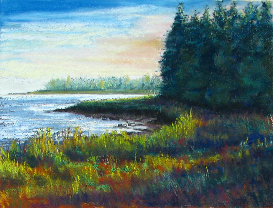 Lake Michigan Pastel - Cana Point in Door County by Sue Lewis