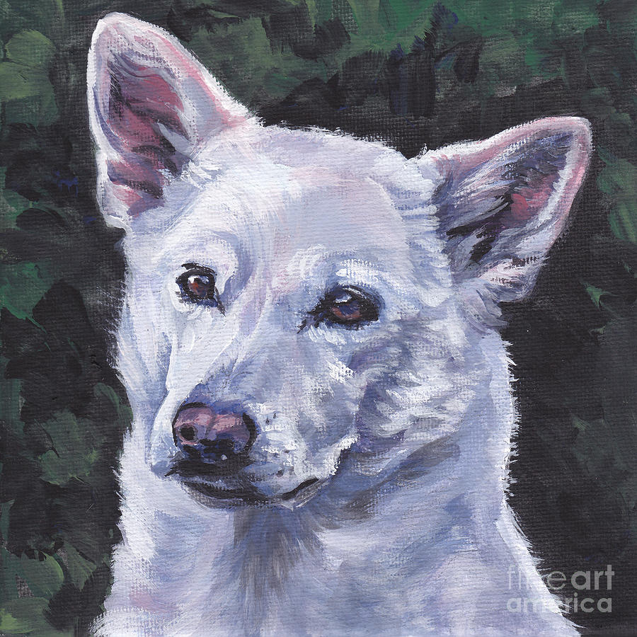Canaan Dog Painting by Lee Ann Shepard