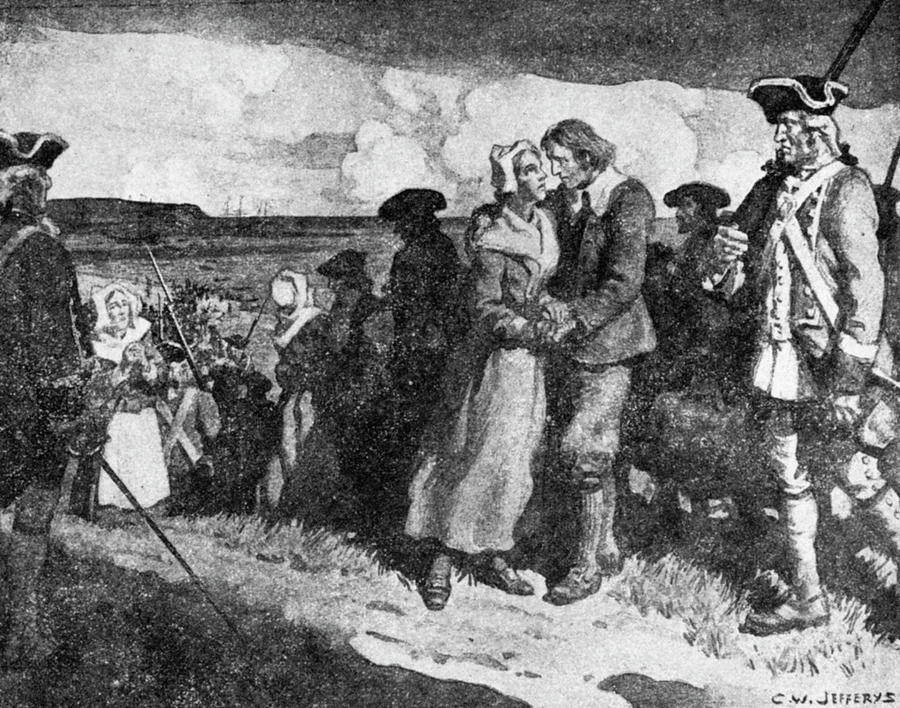 1755 Drawing - Canada Acadian Expulsion by Granger