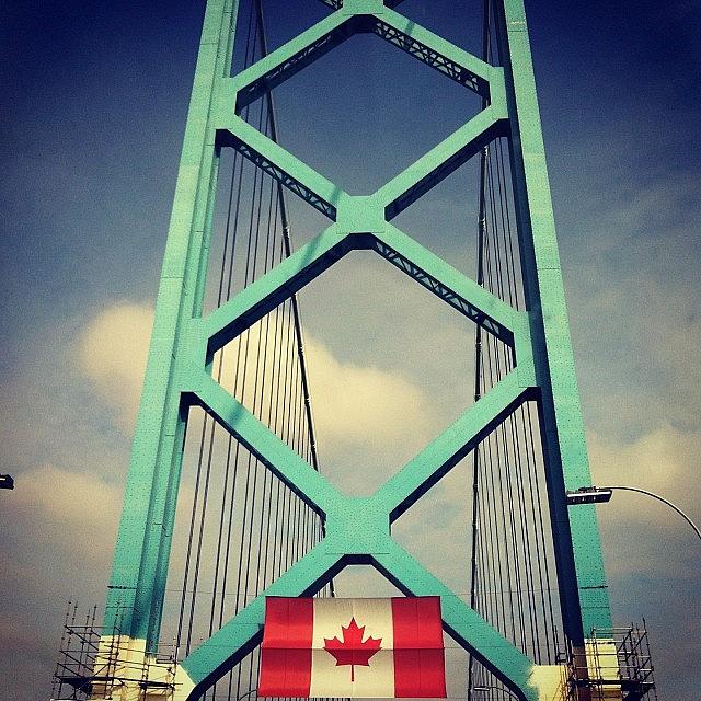 Detroit Photograph - #canada #ambassador #detroit #bridge by Kelly Yoell