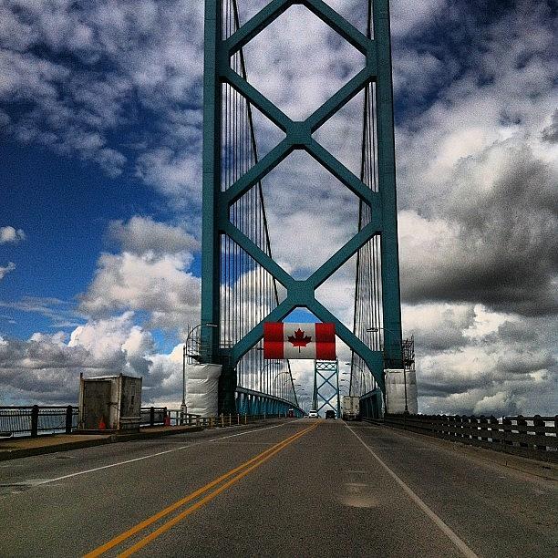 Detroit Photograph - #canada #detroit #ambassador  #bridge by Kelly Yoell