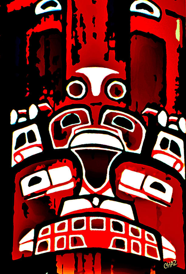 Canada - Inuit Village Totem Digital Art by CHAZ Daugherty
