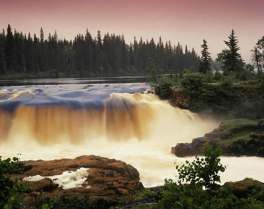 Fall Photograph - Canada, Manitoba, Pisew Falls (large by Jaynes Gallery