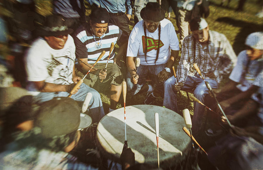 Canadian Aboriginal Drummers Photograph