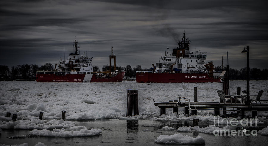 Canadian and United States Icebreakers Photograph by Ronald Grogan