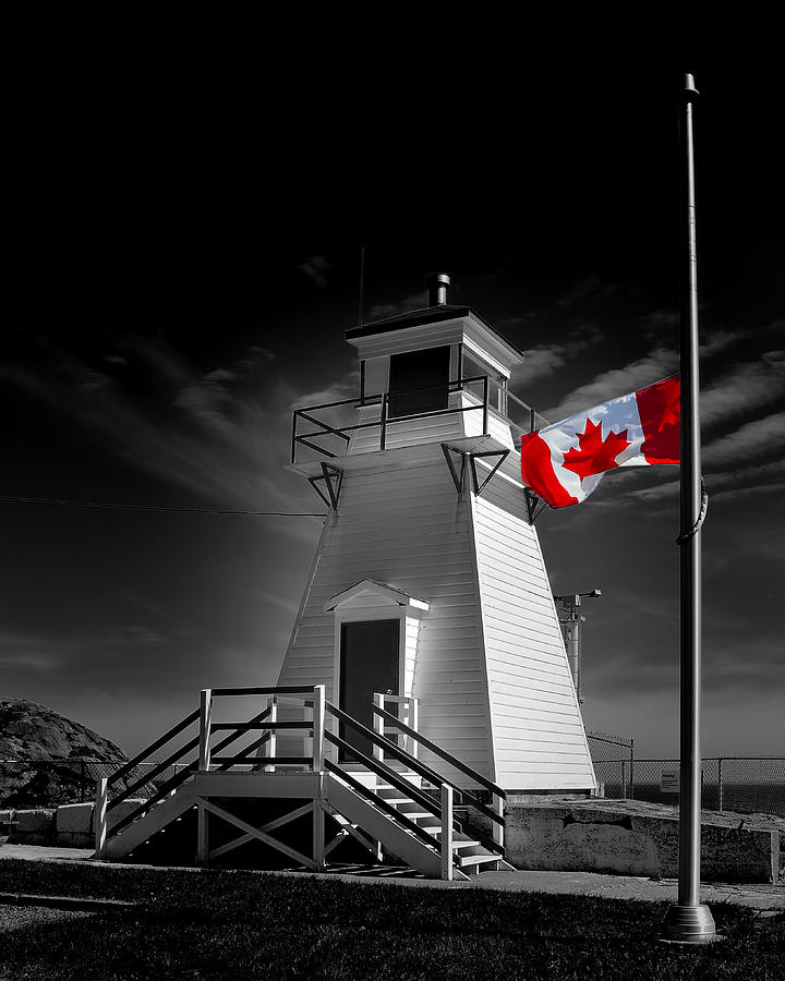 Flag Photograph - Canadian Flag Half-Mast by Steve Hurt