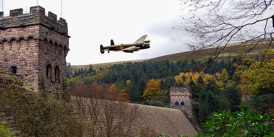 Canadian Lancaster VR-A at the Derwent Dam Photograph by Gary Eason
