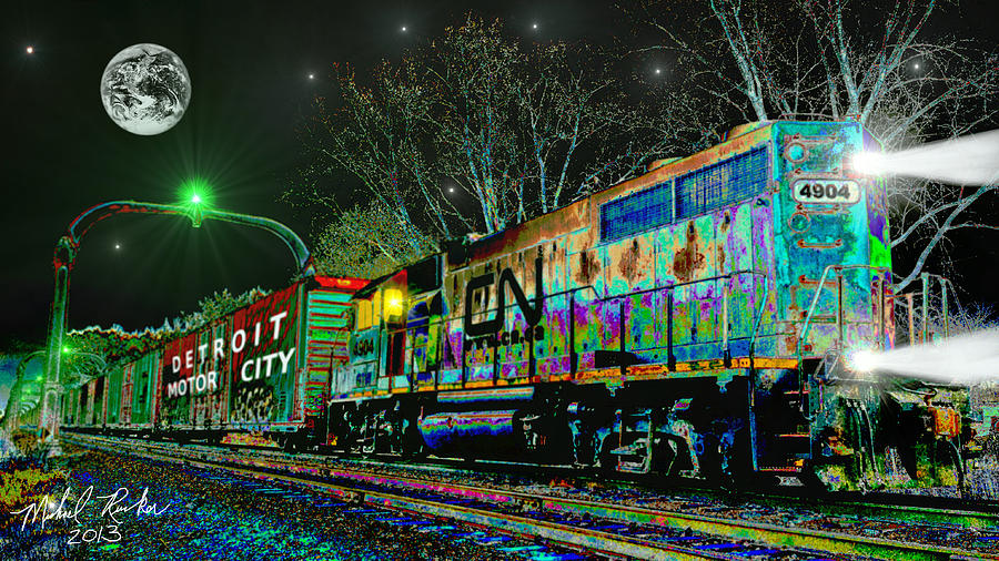 Canadian National Railroad Digital Art by Michael Rucker