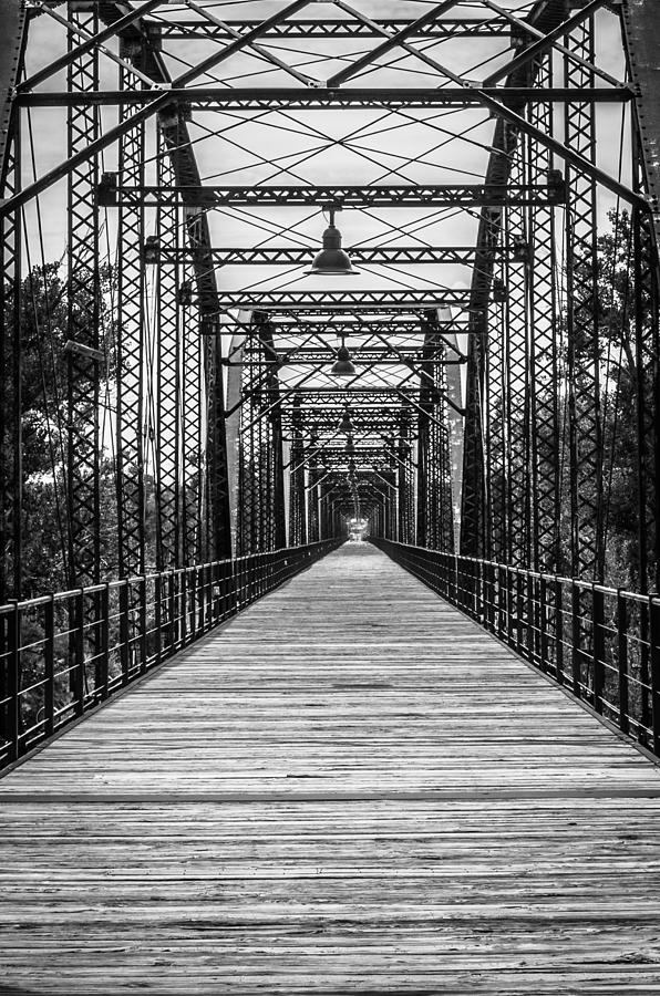 Black And White Photograph - Canadian River Bridge by Brandon Green