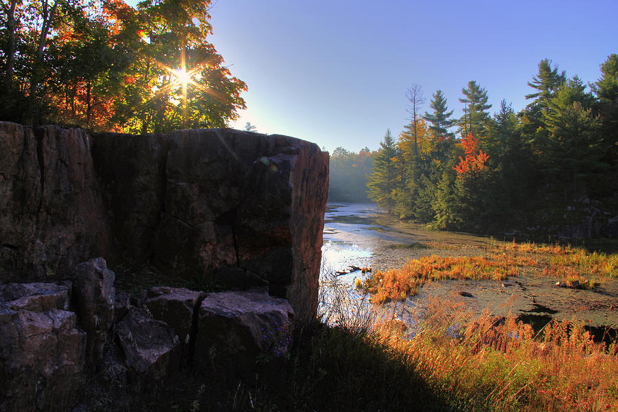Canadian Shield in Autumn Photograph by Jim Vance