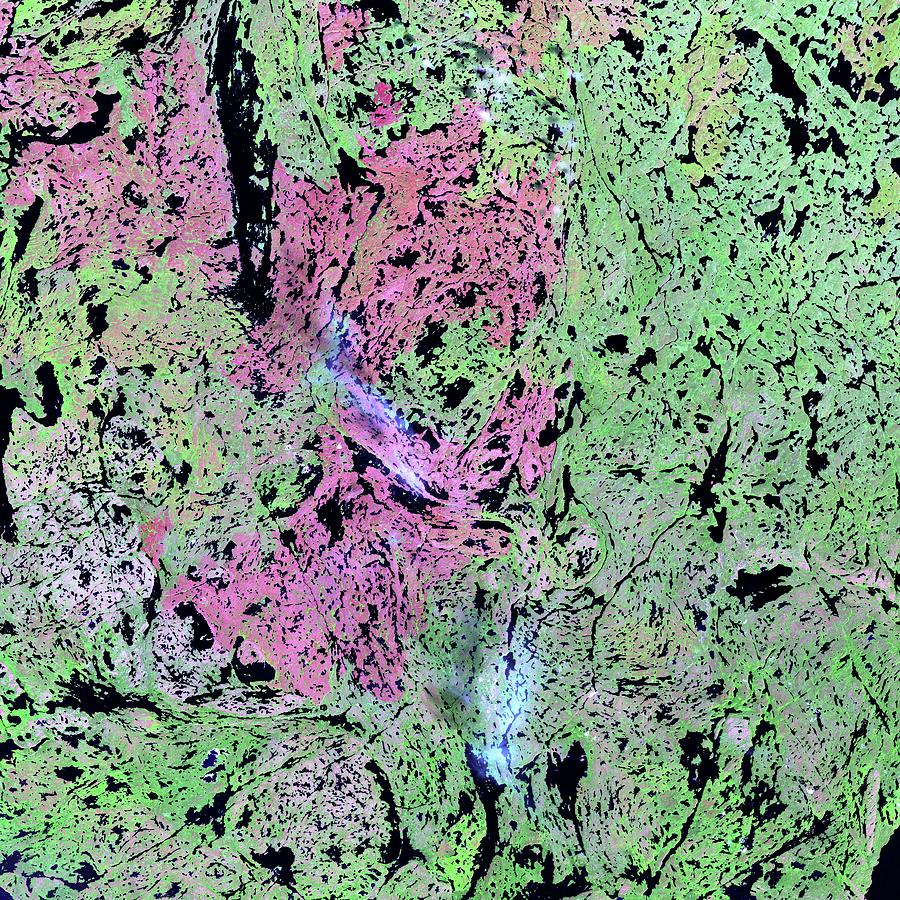 Wetland Photograph - Canadian Wetlands by Nasa/science Photo Library