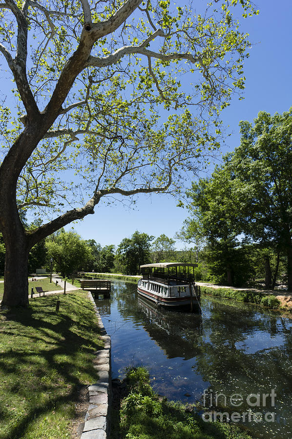 Canal boat on the C and O Canal in Maryland Photograph by William Kuta