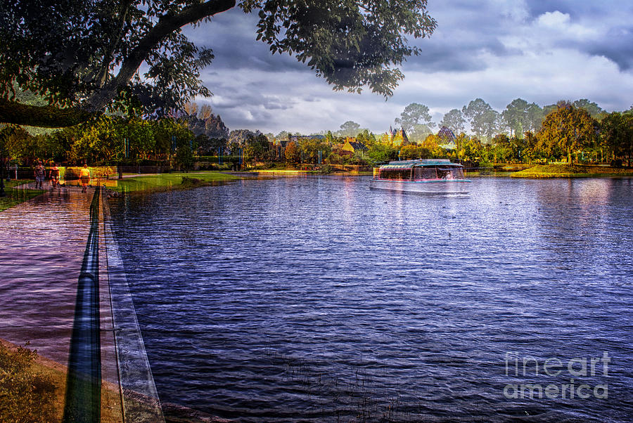 Canal Boat Ride Walt Disney World Merged Image Photograph by Thomas Woolworth