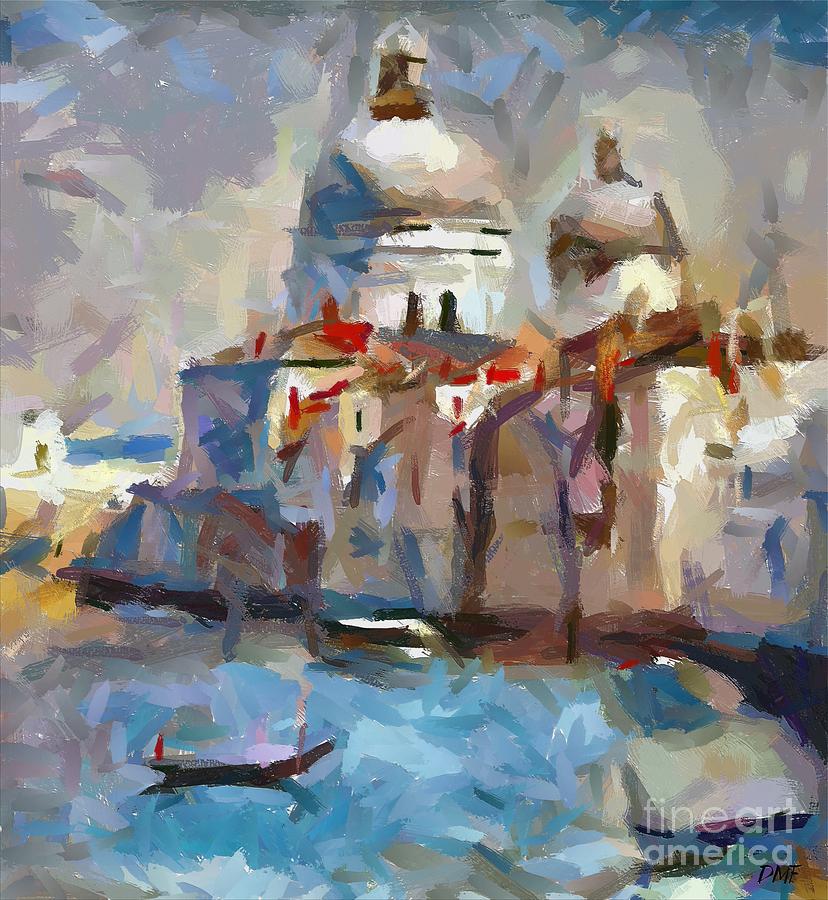 City Scene Painting - Canal Grande by Dragica  Micki Fortuna