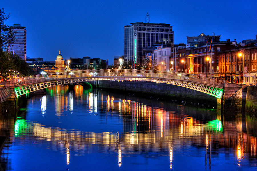 Canal in Dublin Photograph by Arnold Nagadowski - Fine Art America