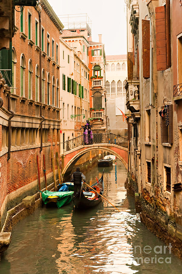 Canal in Venice - Italy Photograph by Luciano Mortula
