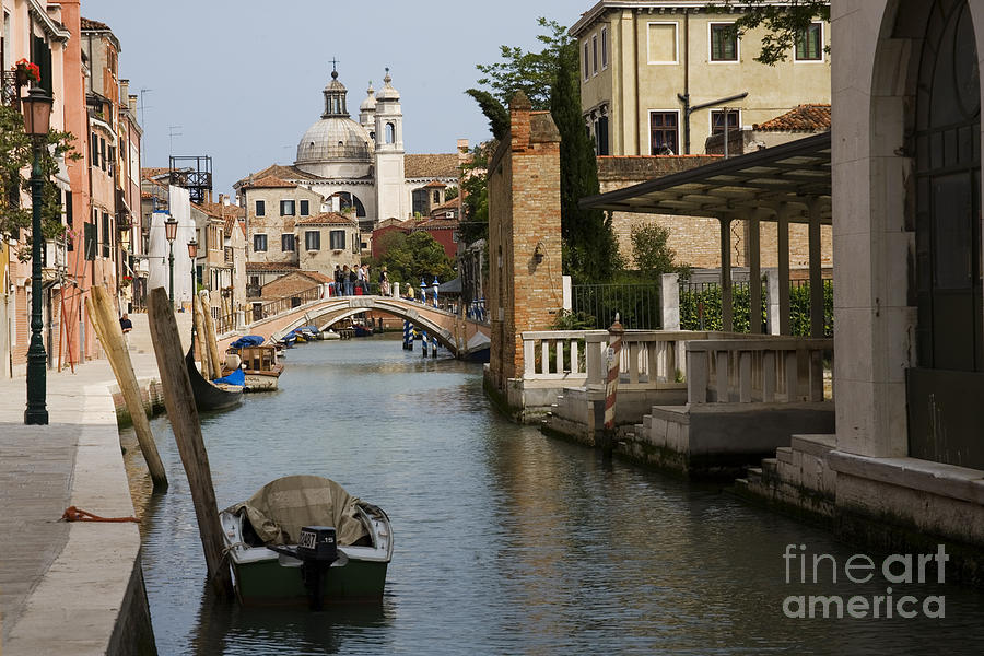 Canal In Venice Photograph by David Davis