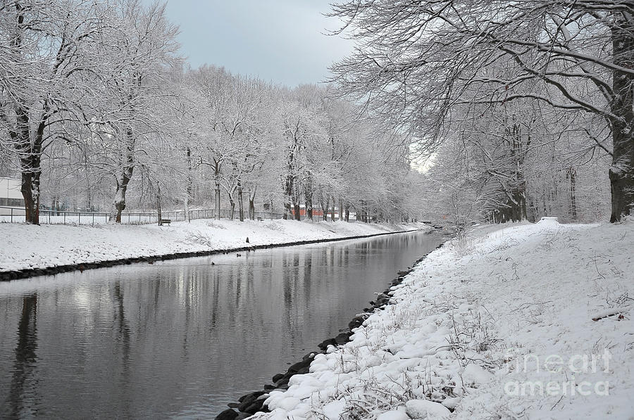 Canal In Winter Photograph