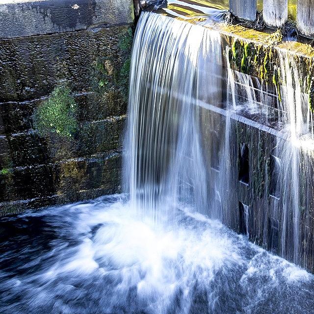 Leeds Photograph - Canal Lock Overflow

#leeds by Carl Milner