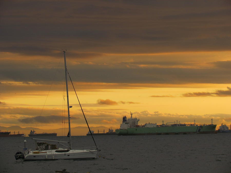 Canal ship sunrise Photograph by Ted Pollard - Fine Art America