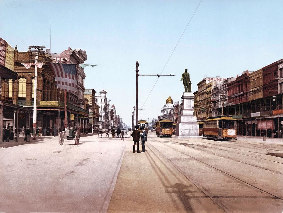 Canal Street New Orleans 1900 Digital Art by Unknown