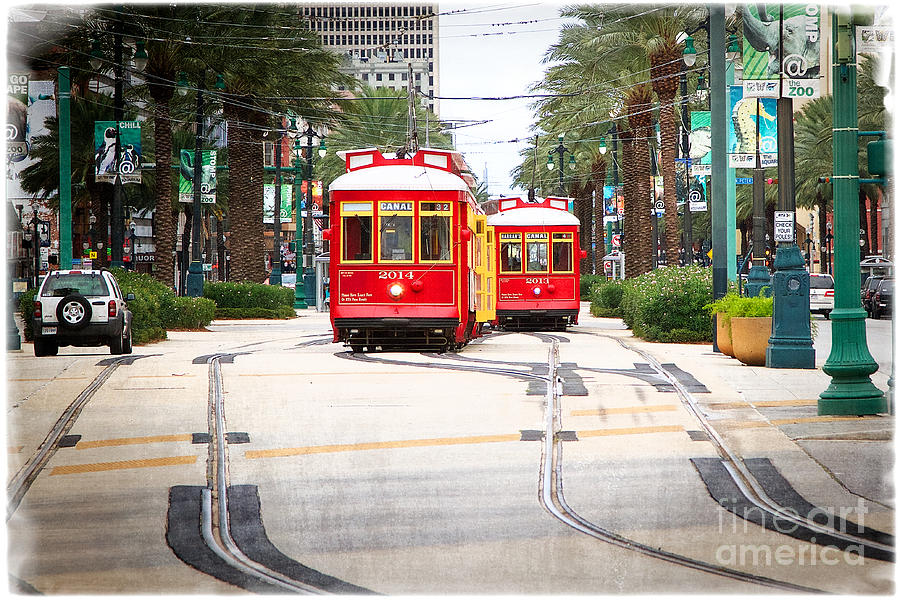 Canal Street Streetcars New Orleans Photograph by Jarrod Erbe