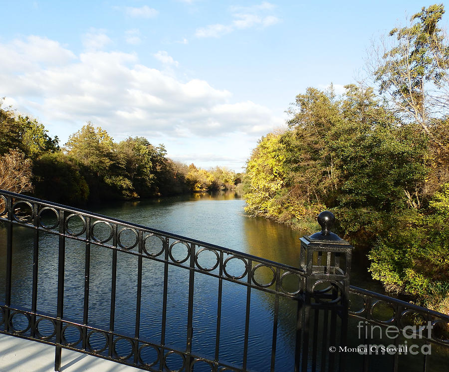 Canal View from Top of Footbridge - M Landscapes Fall Collection No. LF23 Photograph by Monica C Stovall
