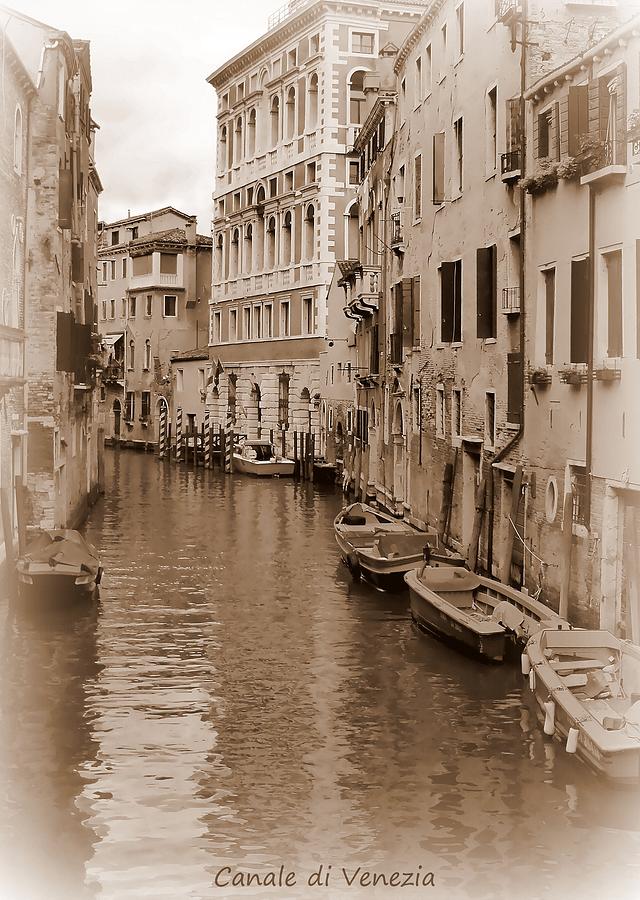 Boat Photograph - Canale di Venezia by Bishopston Fine Art