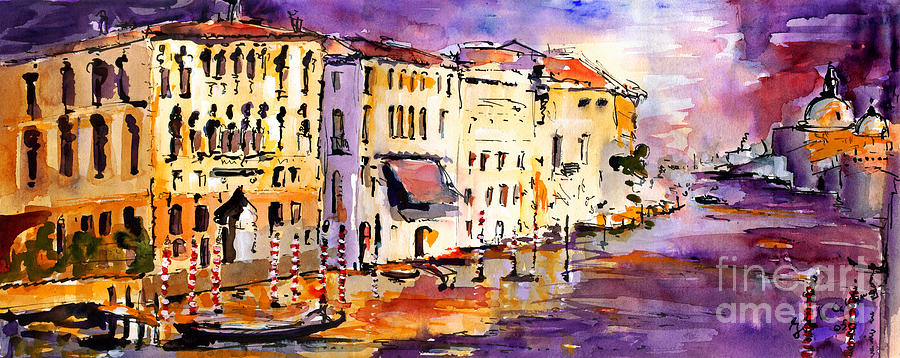 Canale Grande Venice Italy Painting by Ginette Callaway