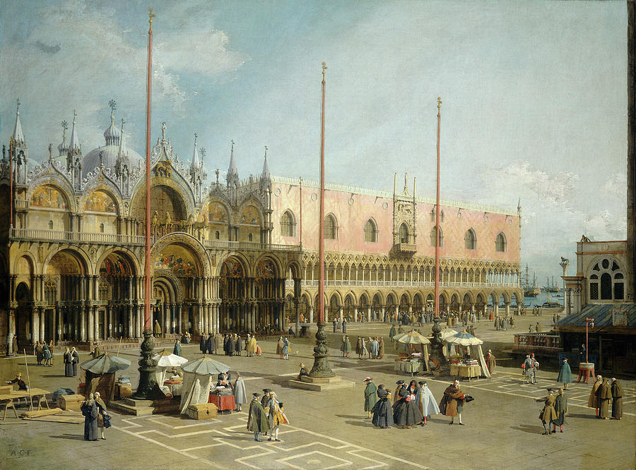 Canaletto Piazza San Marco Painting by Granger