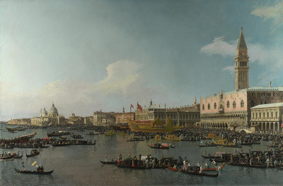 Canaletto Venice The Basin of San Marco on Ascension Day c 1740  Painting by MotionAge Designs