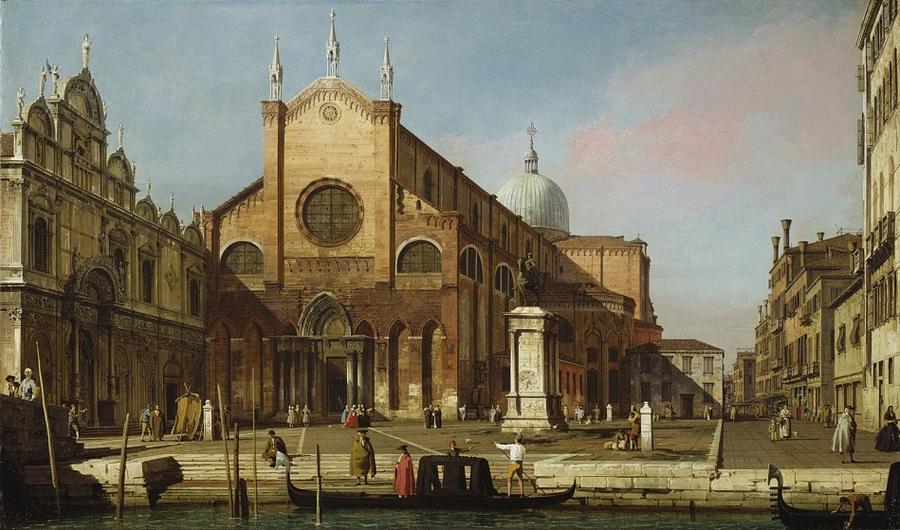 Canaletto Venice The Campo SS. Giovanni e Paolo 1736 40 Painting by MotionAge Designs
