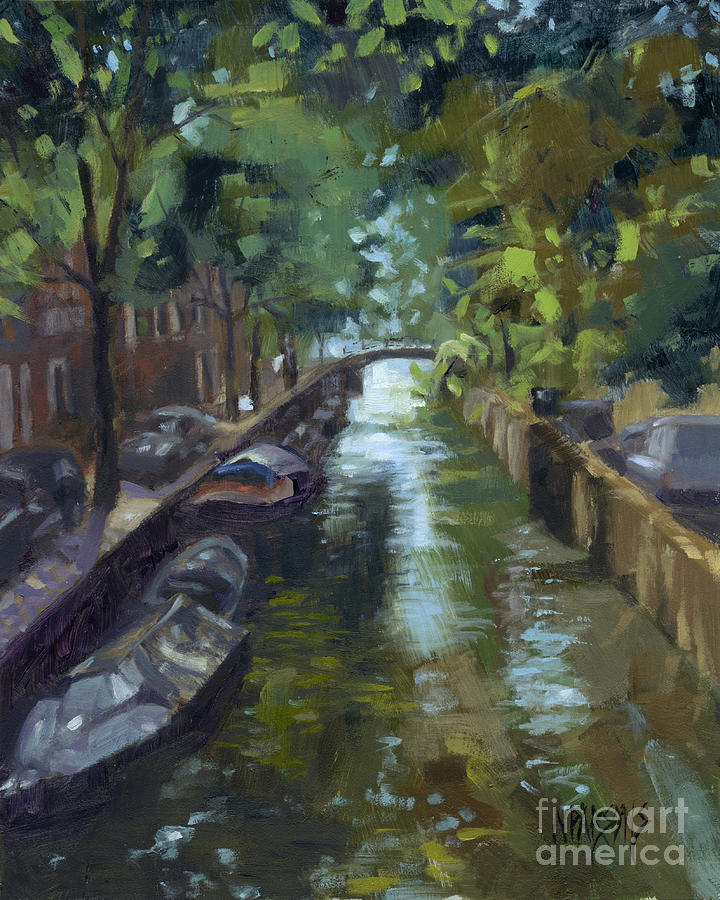 SOLD Canals of Coexistence Painting by Nancy  Parsons