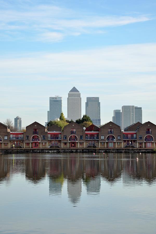 Canary Wharf In Shadwell Basin Photograph by Adam Lister