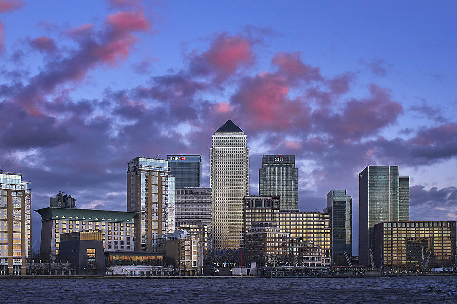 Canary Wharf, Isle of Dogs and River Thames Photograph by John Lamb