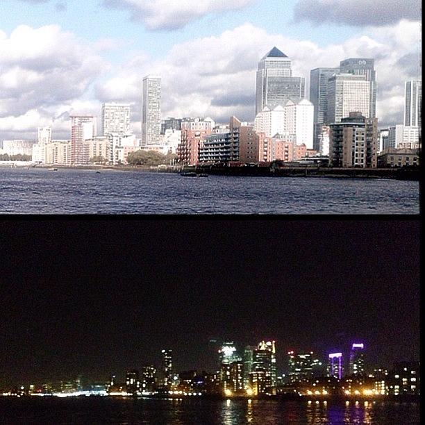 London Photograph - Canary Wharf Night and Day by Nigel Williams
