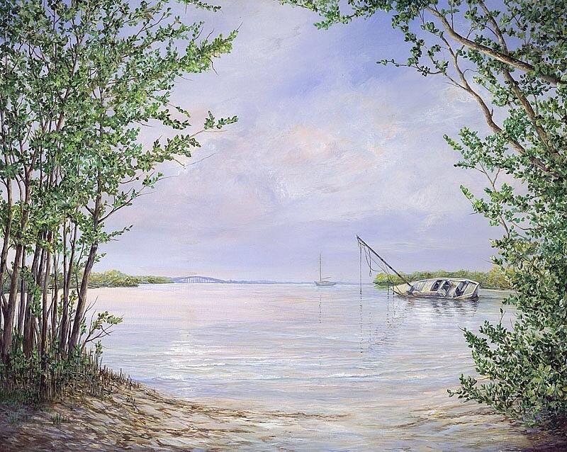 Canaveral Cove Painting by AnnaJo Vahle
