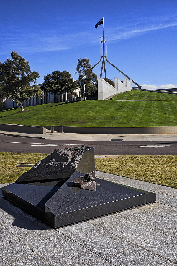 Canberra - memorial and parliament house Photograph by Steven Ralser